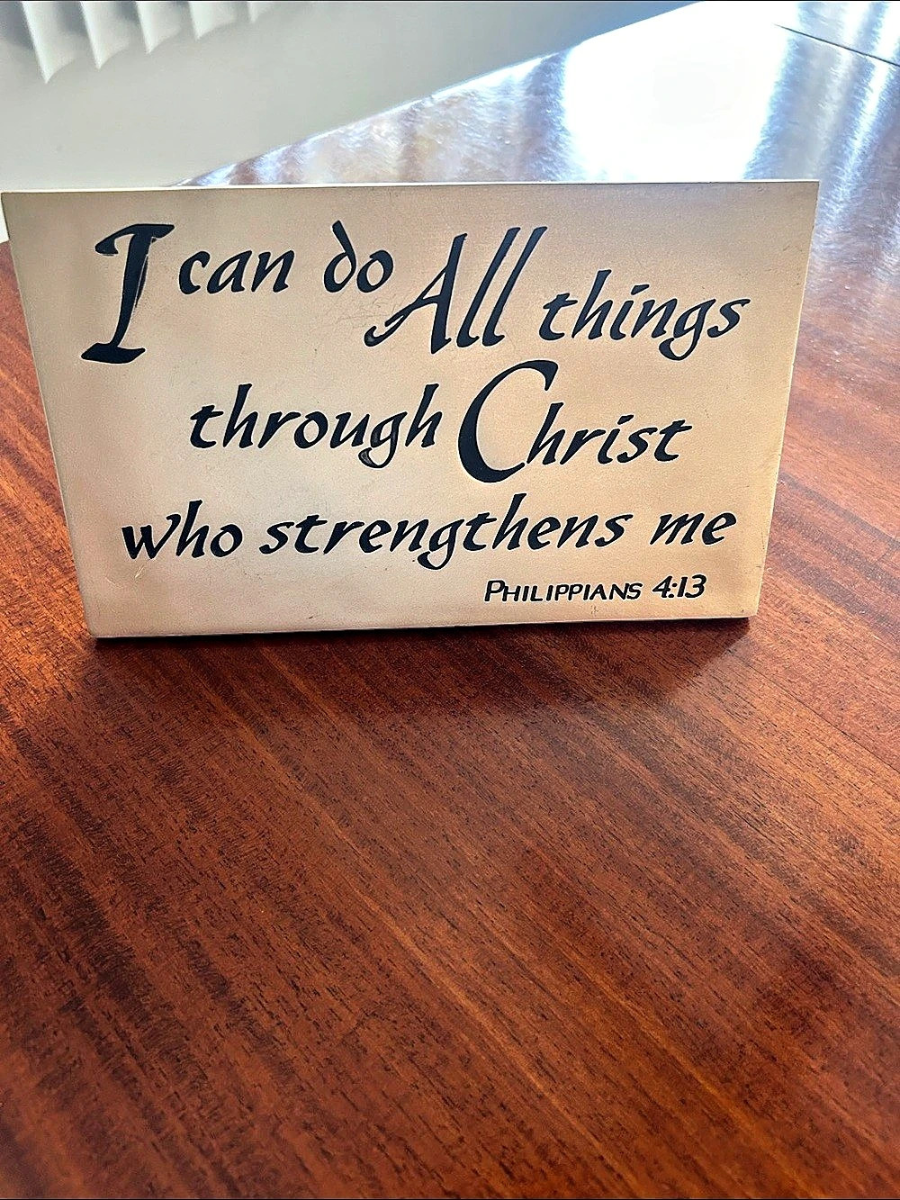 VTG Inspirational Scripture Plaque Brown
